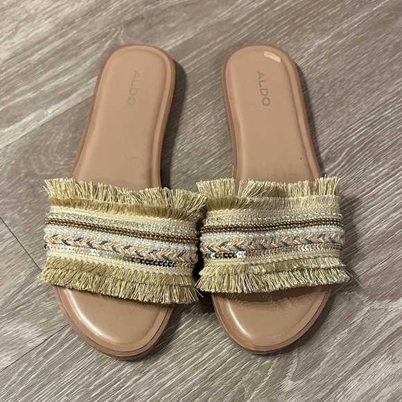 Aldo Coralya Fringe Slide Sandals - Picture 1 of 7